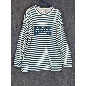 Vintage‎ Levi's Striped Long Sleeve T-Shirt XL Cotton Graphic Logo Tee
